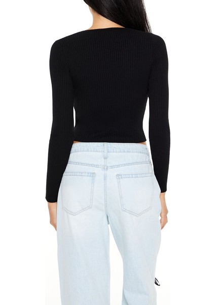 Crop Düğmeli Hırka modelleri