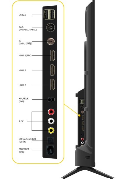 ML55EW8000F 55’’ 140 Ekran Uydu Alıcılı 4K Ultra HD Whale OS Smart TV