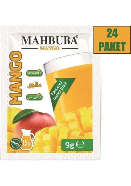 Mango Aromalı Soğuk Toz İçecek 24x9gr Vitamin C İçeren Ferahlatıcı Lezzet fiyatları