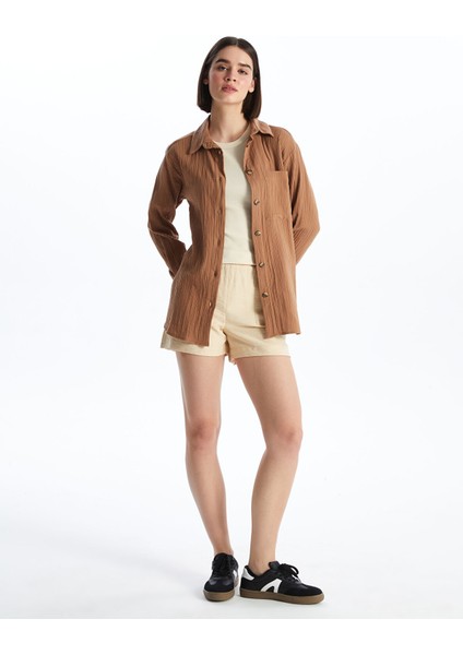 Yeni Sezon Kadın Beli Lastikli Düz Şort fiyatları