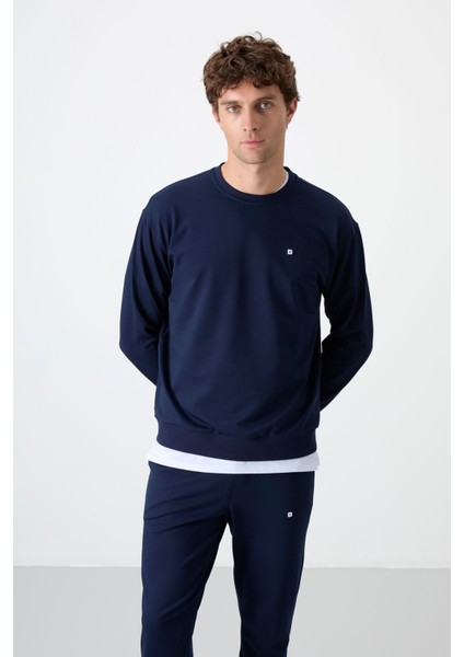 İndigo Casual O Yaka Lastik Paça Pamuklu Erkek Oversize Eşofman Takımı - 85120