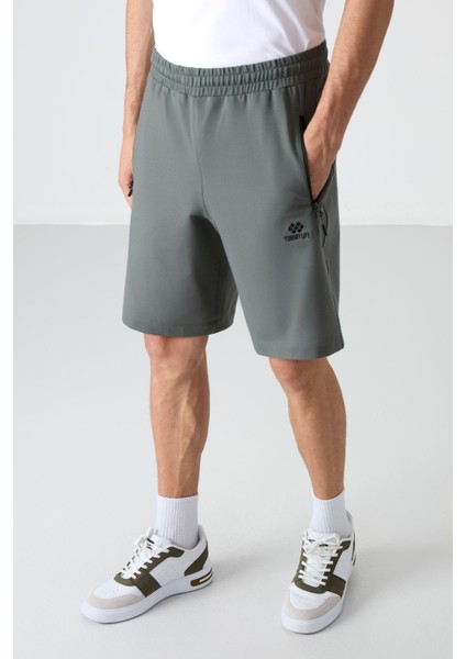 Çağla Gizli Fermuar Arka Cepli Bağcıklı Standart Kalıp Erkek Şort - 81136