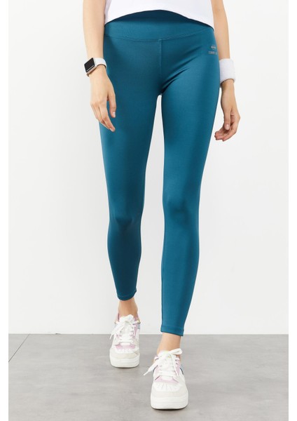 Zümrüt Yüksek Bel Streç Slim Fit Dar Paça Kadın Tayt - 94545