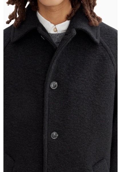 Gaston Coat Italyan Yün Diz Boyu Erkek Kaban fırsatları