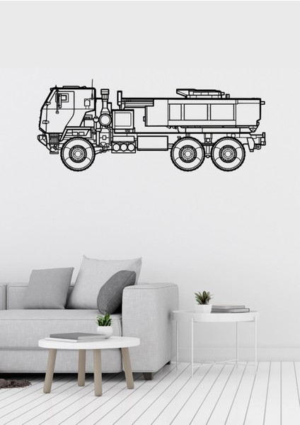 M 412 Kamyon Desenli Dekoratif Metal Duvar Süsü