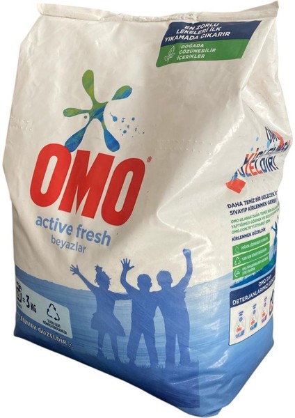 Active Fresh Toz Çamaşır Deterjanı Beyazlar Için En Zorlu Lekeleri Ilk Yıkamada Çıkarır 3 kg 20 Yıkama