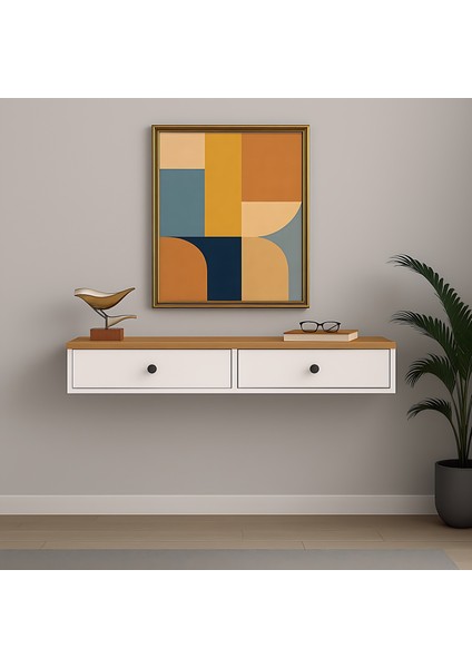 Atlantik Modern 2 Kapaklı Dresuar Dekoratif Antre & Salon Mobilya 100 cm
