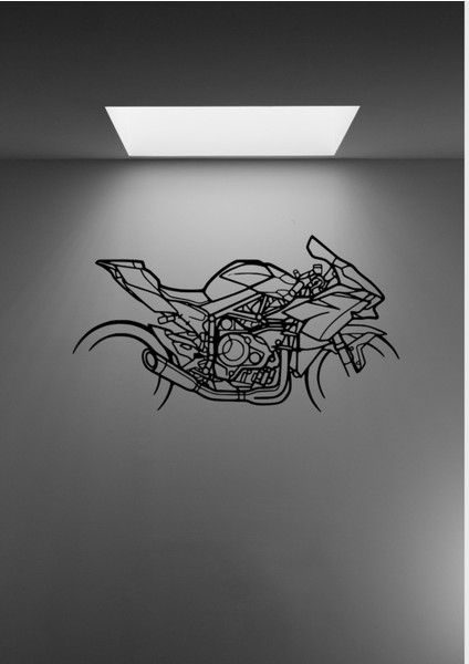 Kawasaki Ninja H2R Motosiklet Desenli Dekoratif Metal Duvar Süsü modelleri