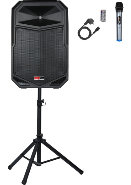 LS-P2915 Portatif Taşınabilir Mikrofonlu Şarjlı Ses Sistemi Hoparlör 15 Inç 850 Watt fiyatları