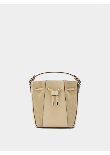 Deri Içerikli Bucket Çanta S