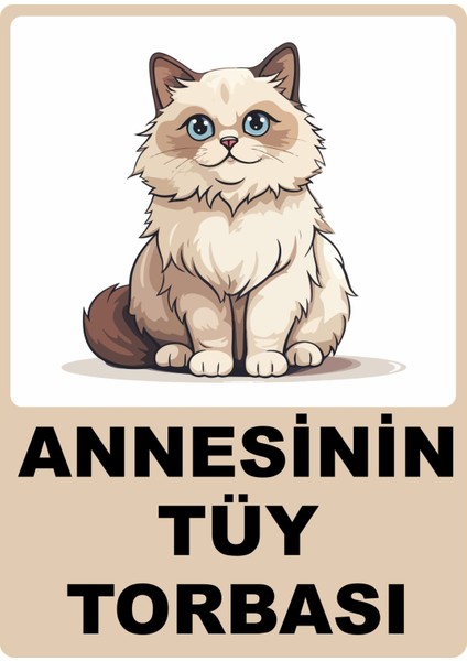 Annesinin Tüy Torbası Pvc Yapışkan Baskı Uyarı Etiket Sticker 12.5X17.5