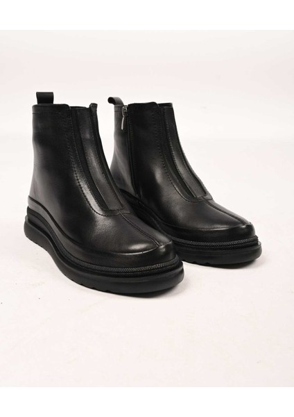 Bağcıksız Fermuarlı Termo Taban Hakiki Deri Comfort Bot 336-01240 Kadın Bot