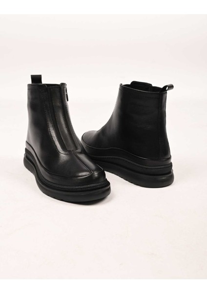 Bağcıksız Fermuarlı Termo Taban Hakiki Deri Comfort Bot 336-01240 Kadın Bot