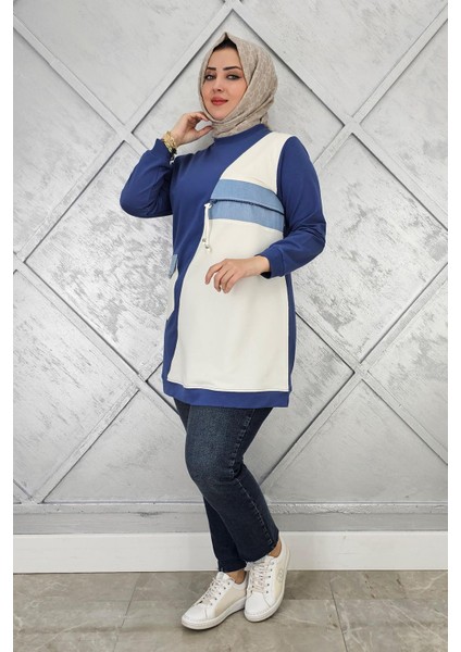 Kadın Kombinli Taş ve Fermuar Detaylı Tesettür Tunik fiyatları