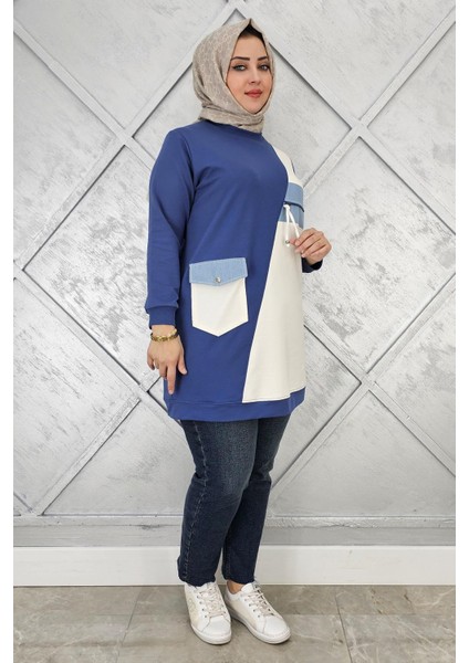 Kadın Kombinli Taş ve Fermuar Detaylı Tesettür Tunik modelleri