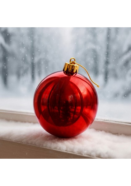 30CM Kırmızı Yılbaşı Çam Ağacı Topu 1 Adet Parlak Çam Ağacı Süsü fırsatları