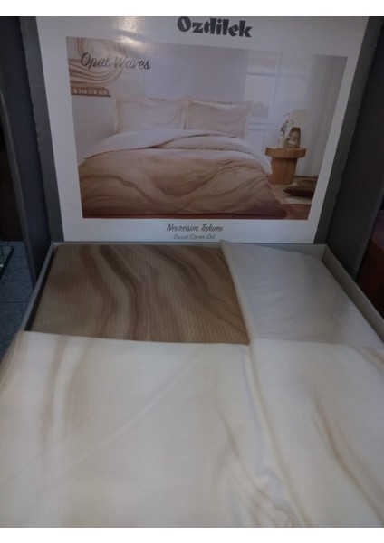 Opal Waves Ranforce Çift Kişilik Nevresim Takımı Krem fiyatları