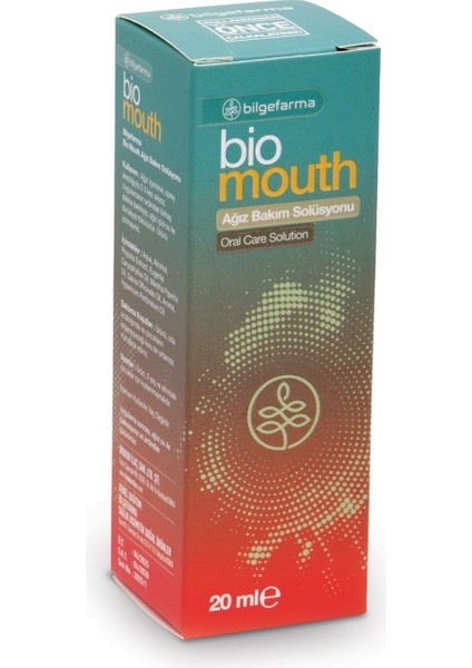 Biomouth Ağız Bakım Solüsyonu 20 Ml. 1 Adet