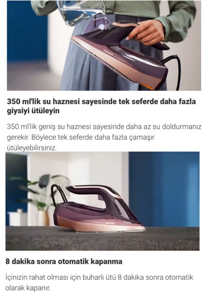 Kumaşa Göre Akıllı Buhar Özellikli Azur 8000 Serisi Buharlı Ütü 3000W, Özel Taban, Hızlı Isınma + Mutfak Tartısı fırsatları