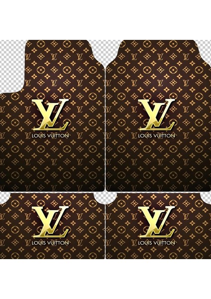 Louis Vuittondesenli Araba Paspası – 4’lü Set