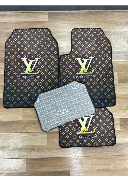 Louis Vuittondesenli Araba Paspası – 4’lü Set modelleri
