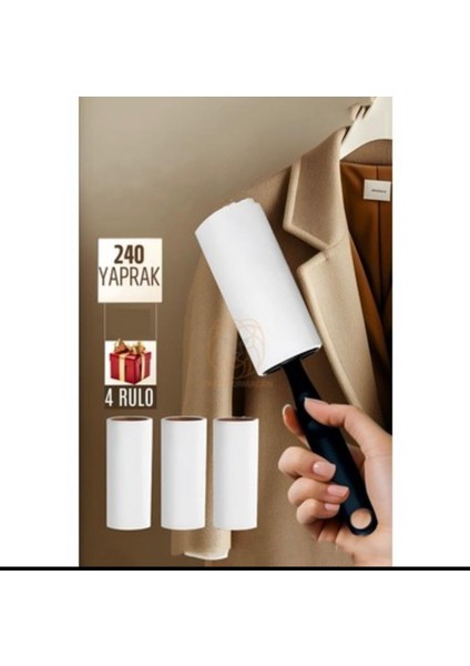 Tüy Toplama Rulosu 3+1 Yedekli 240 Yaprak