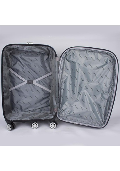 082-26 Havlu Kumaş Körüklü 5 Teker Büyük Boy Valiz modelleri