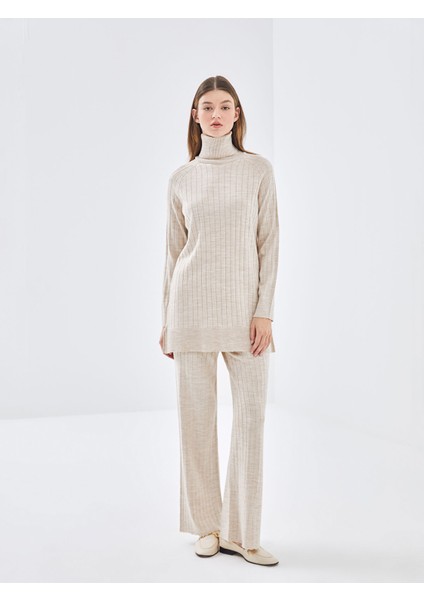 Yeni Sezon Balıkçı Yaka Düz Uzun Kollu Kadın Triko Tunik fiyatları