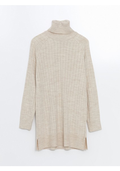 Yeni Sezon Balıkçı Yaka Düz Uzun Kollu Kadın Triko Tunik indirimleri