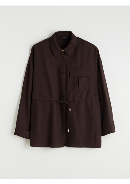 Yeni Sezon Bağlama Detaylı Kadın Gömlek Tunik