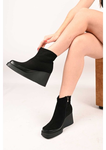 Bağcıksız Fermuarlı Termo Taban Hakiki Deri Dolgu Topuk Bot 336-01196 Kadın Bot fiyatları