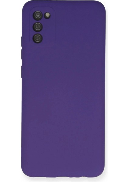 Samsung Galaxy A03S Kılıf Nano Içi Kadife Silikon - Mor