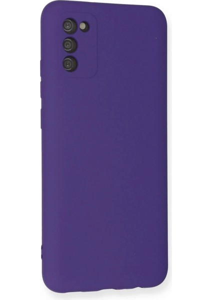 Samsung Galaxy A03S Kılıf Nano Içi Kadife Silikon - Mor modelleri