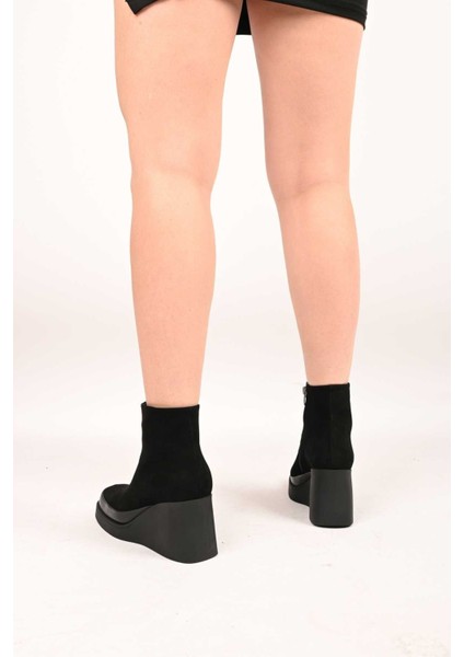 Bağcıksız Fermuarlı Termo Taban Hakiki Deri Dolgu Topuk Bot 336-01196 Kadın Bot fırsatları