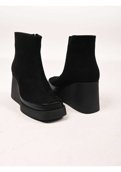 Bağcıksız Fermuarlı Termo Taban Hakiki Deri Dolgu Topuk Bot 336-01196 Kadın Bot