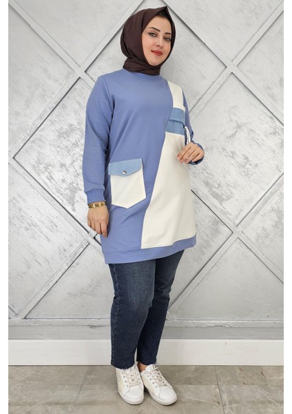 Kadın Kombinli Taş ve Fermuar Detaylı Tesettür Tunik fiyatları