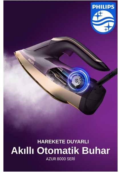 Harekete Duyarlı Akıllı Güç Özelliğine Sahip En Güçlü Buharlı Ütü 3000W, Hızlı Isınma, Özel Taban Teknolojisi + Tiftik Toplama Cihazı