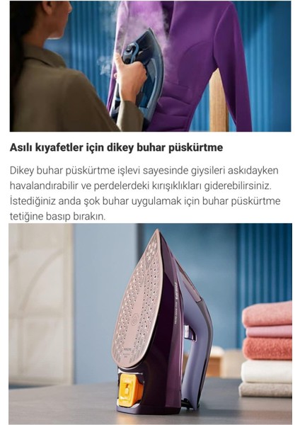 Harekete Duyarlı Akıllı Güç Özelliğine Sahip En Güçlü Buharlı Ütü 3000W, Hızlı Isınma, Özel Taban Teknolojisi + Tiftik Toplama Cihazı indirimleri