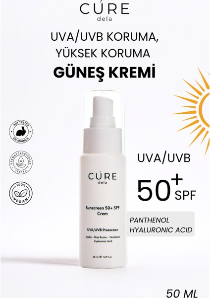 Suya Dayanıklı, Çok Yüksek Korumalı Güneş Koruyucu , Spf 50 Faktör Uva/uvb, Güneş Kremi 50 ml