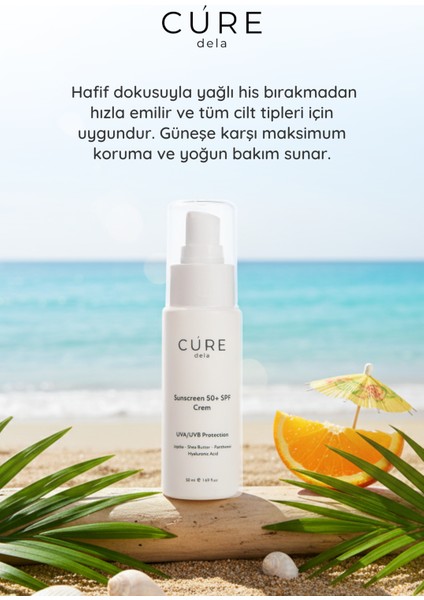 Suya Dayanıklı, Çok Yüksek Korumalı Güneş Koruyucu , Spf 50 Faktör Uva/uvb, Güneş Kremi 50 ml