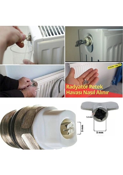 Purjör Anahtar Kalorifer Peteği Hava Alma Anahtarı indirimleri
