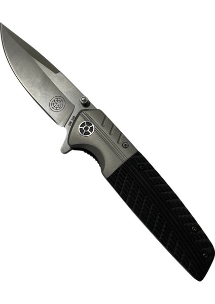 Swat Yarı Otomatik Siyah Kabze Turuncu Detay Kemer Klipsli Outdoor Çakı