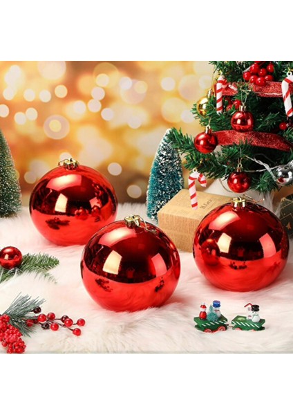 20CM Kırmızı Yılbaşı Çam Ağacı Topu 1 Adet Parlak Çam Ağacı Süsü indirimleri