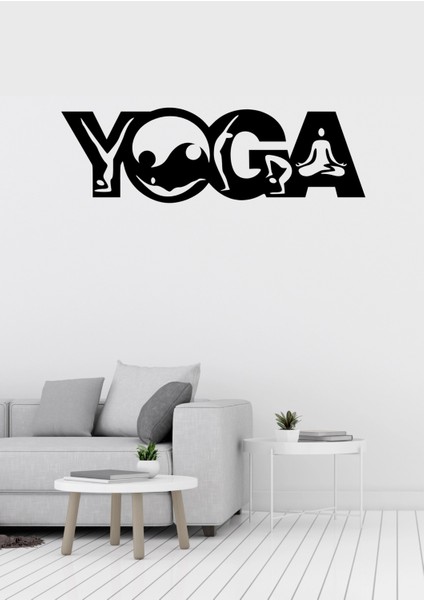 Yoga Yazılı Dekoratif Metal Duvar Süsü