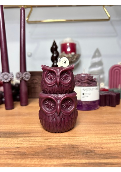 Baykuş Figürlü Dekoratif Mum 10X6 cm | El Yapımı Klasik Stil Süs Mumu | Salon ve Hediye Dekoru fırsatları
