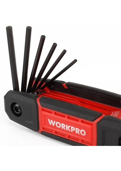 WP222029 9 Parça Cr-V Inç Çakı Tipi Profesyonel Allen Anahtar Takımı modelleri