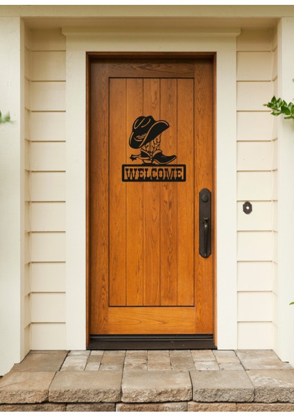 Welcome Yazılı Dekoratif Metal Kapı ve Duvar Süsü modelleri