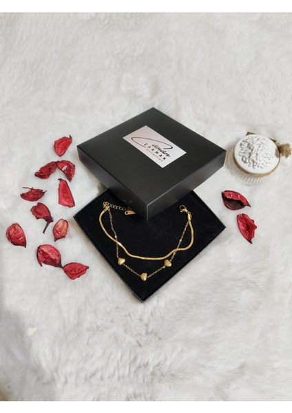 Sıralı Kalpler Italyan Bileklik