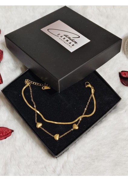 Sıralı Kalpler Italyan Bileklik modelleri