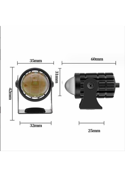 12-80V Motosiklet LED Başkanı Işık Lambası 12W Mini Sürüş LED Işık Sis Spot Beyaz + Amber Işık Su Geçirmez Spot (Yurt Dışından) fiyatları